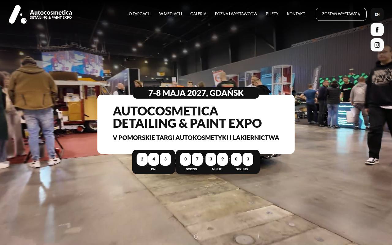 Strona targów Autocosmetica Detailing & Paint Expo