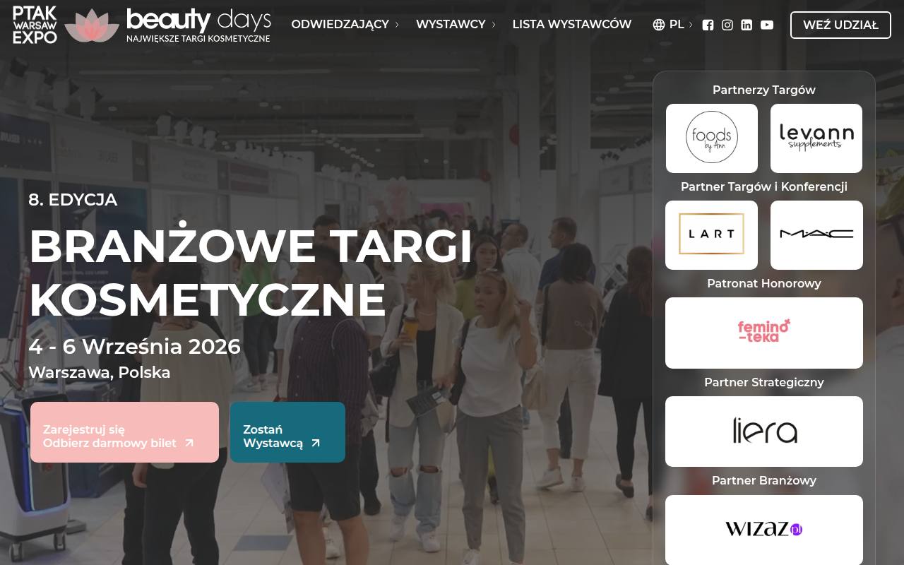 Strona targów Beauty Days