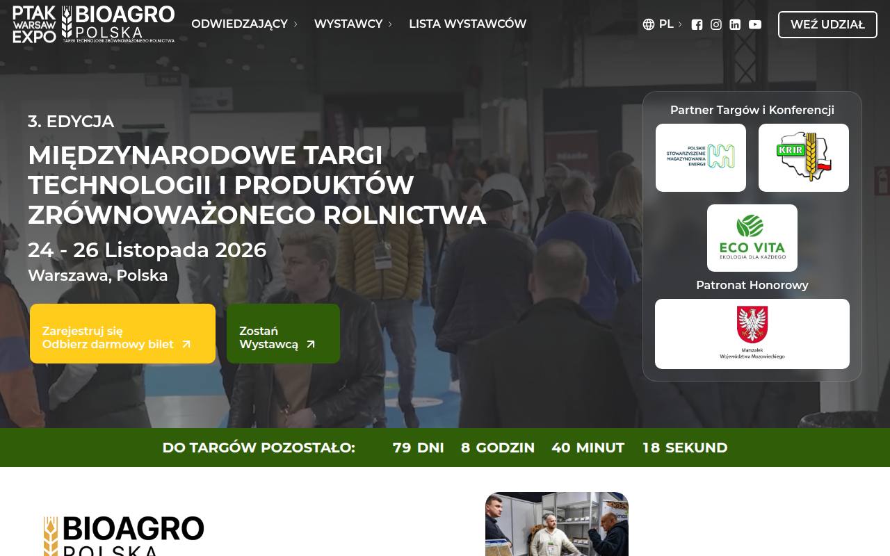 Strona targów BioAgro Polska