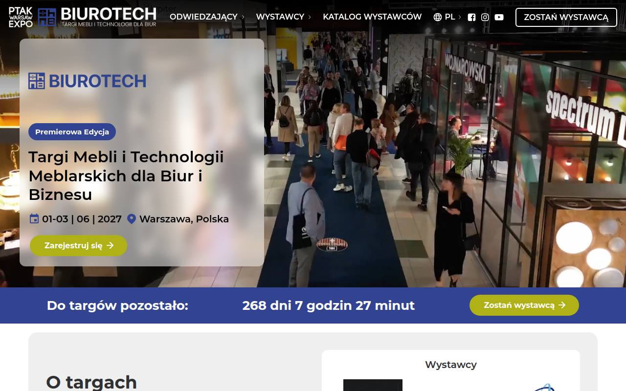 Strona targów Biurotech Expo