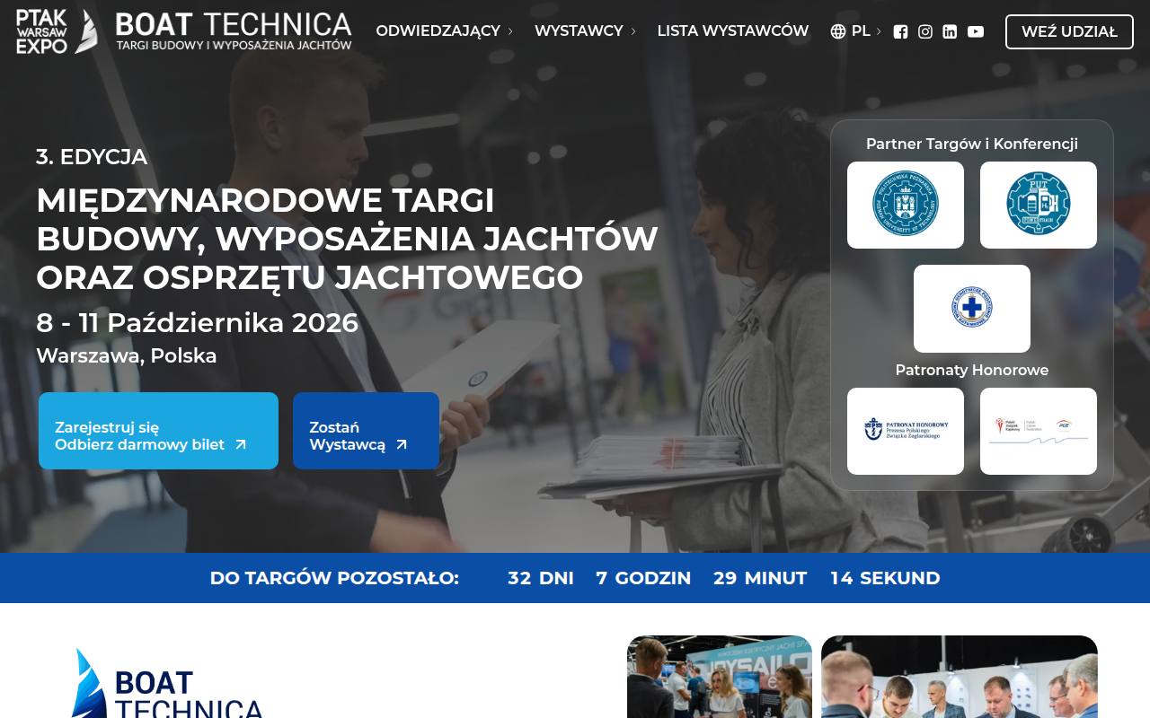 Strona targów Boat Technica