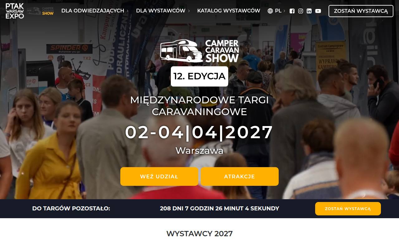 Strona targów Camper Caravan Show