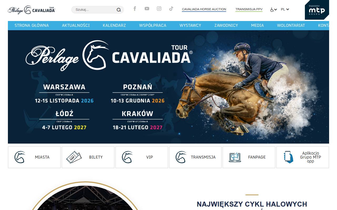 Strona targów CAVALIADA Poznań