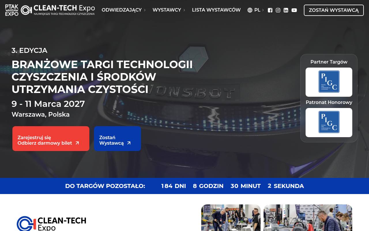 Strona targów Clean-Tech Expo