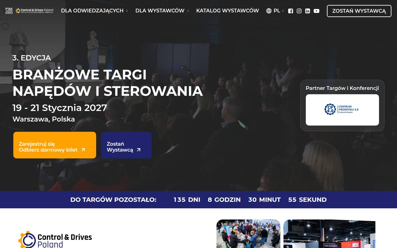 Strona targów Control & Drives Poland