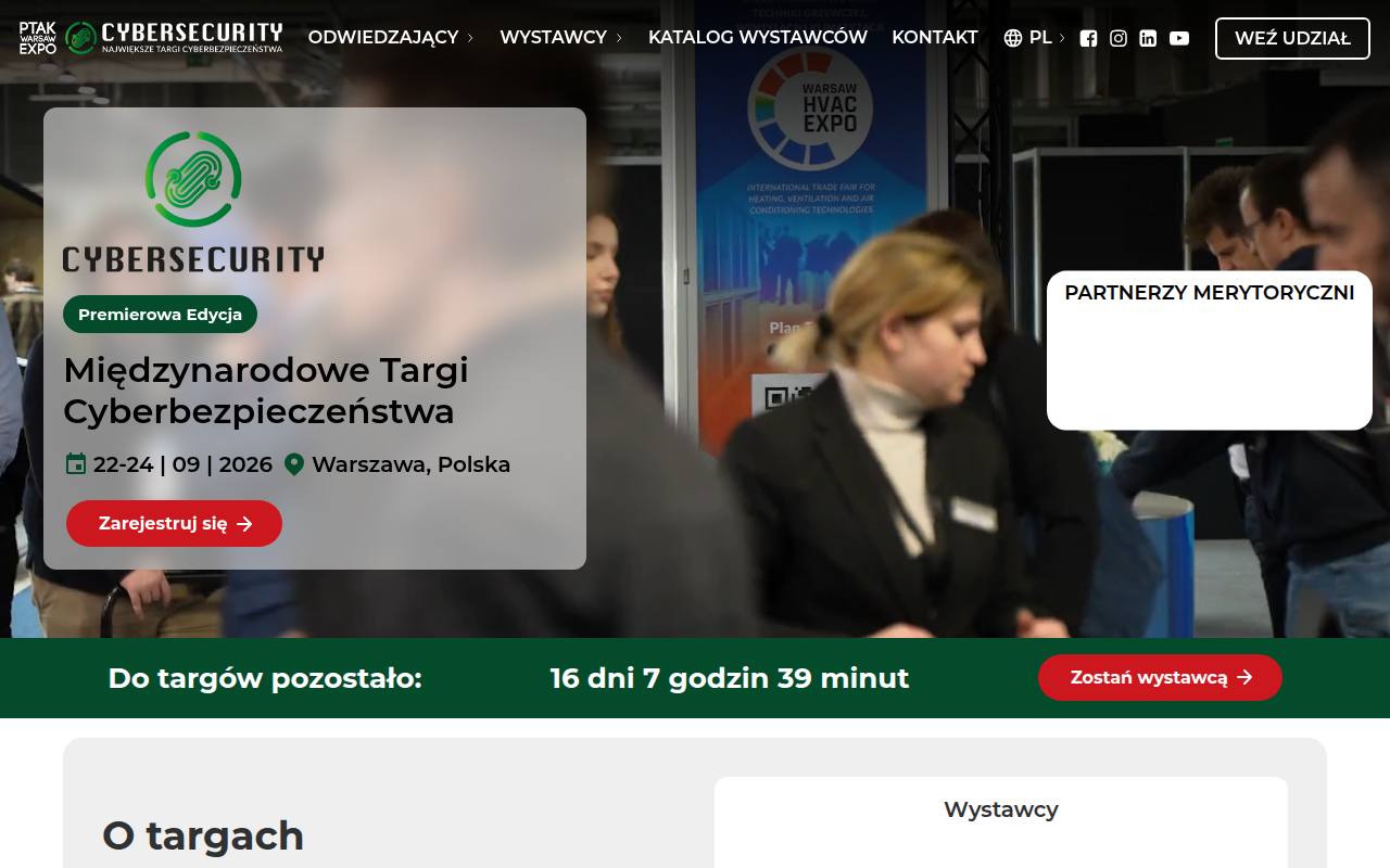 Strona targów Cyber Security