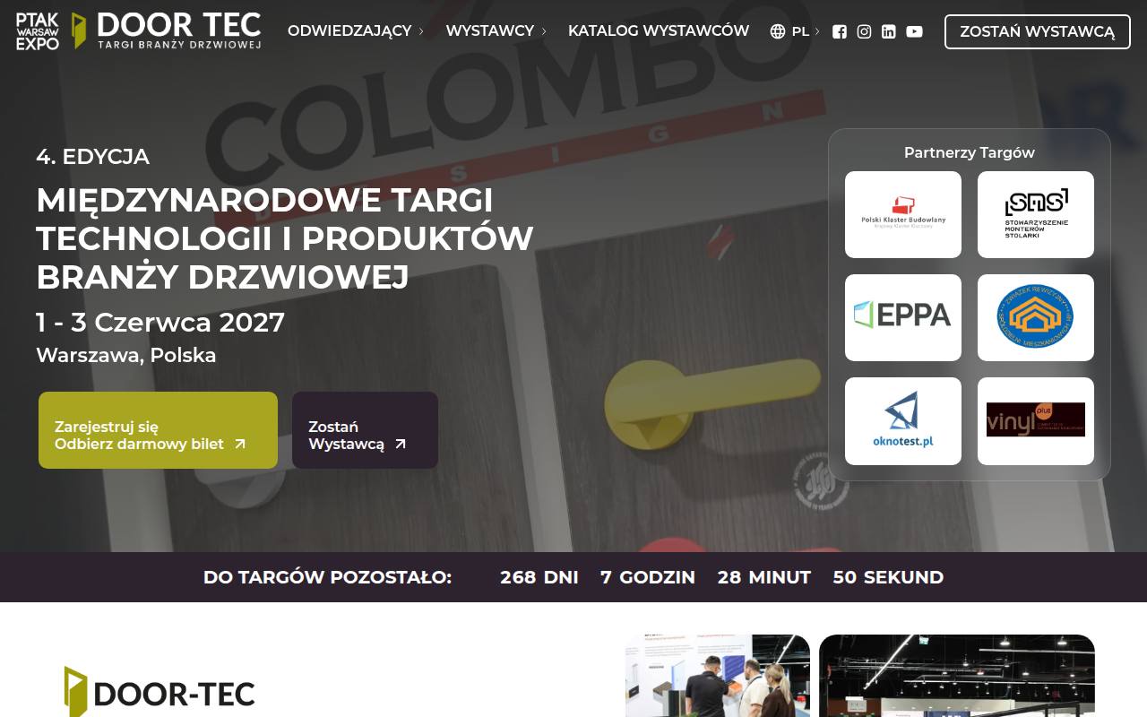 Strona targów Door-Tec + Window-Tech