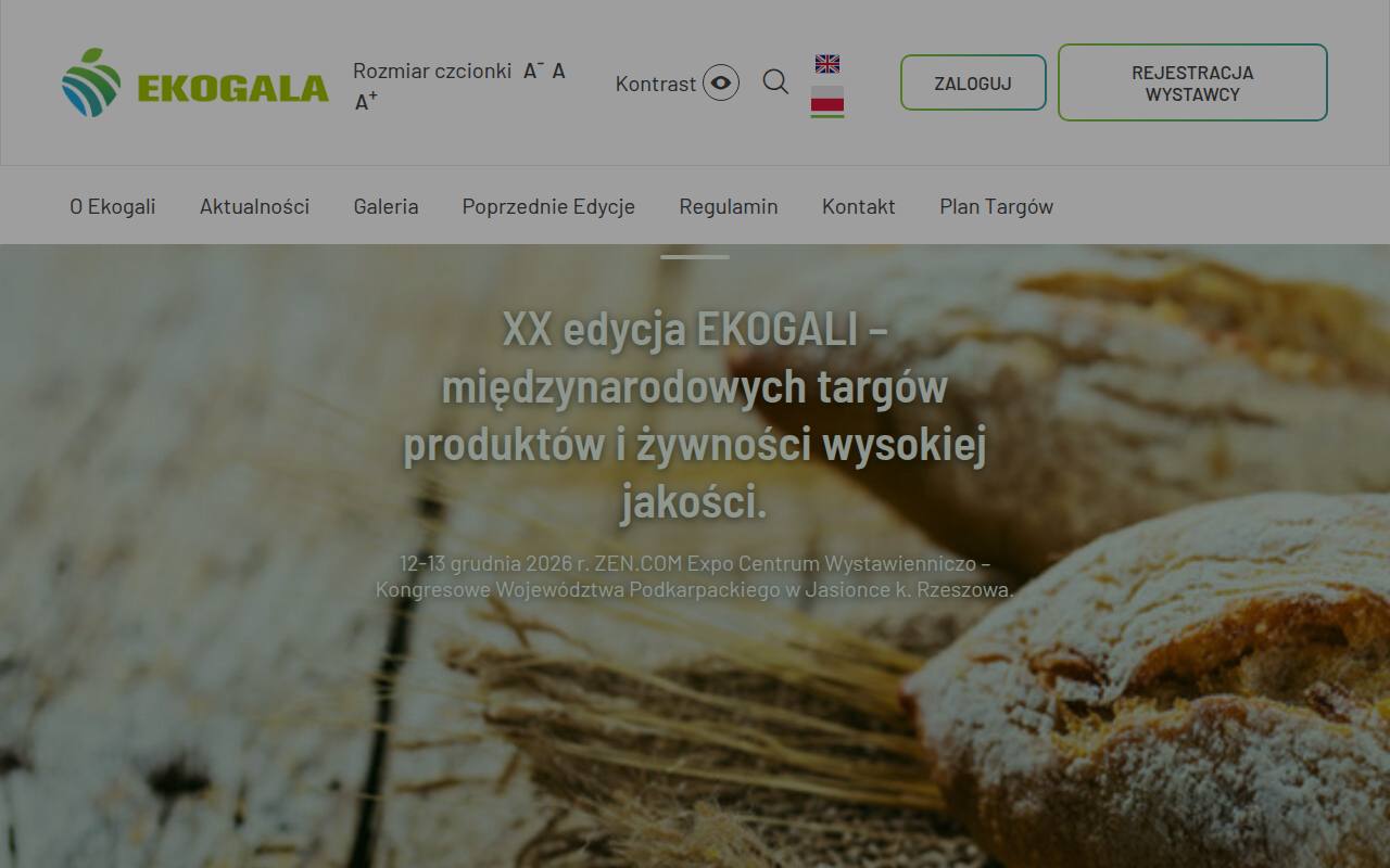 Strona targów EKOGALA