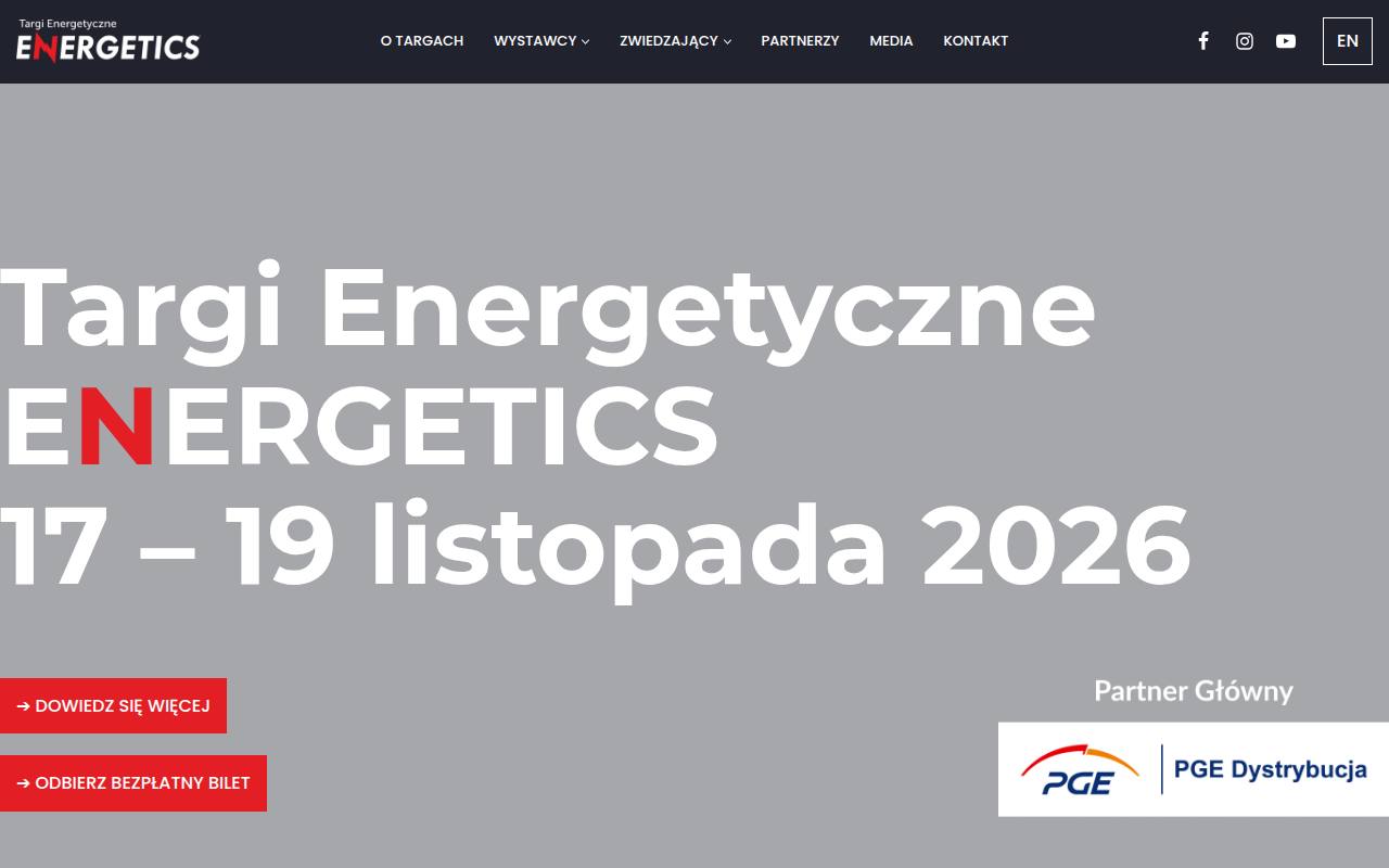 Strona targów ENERGETICS Lublin