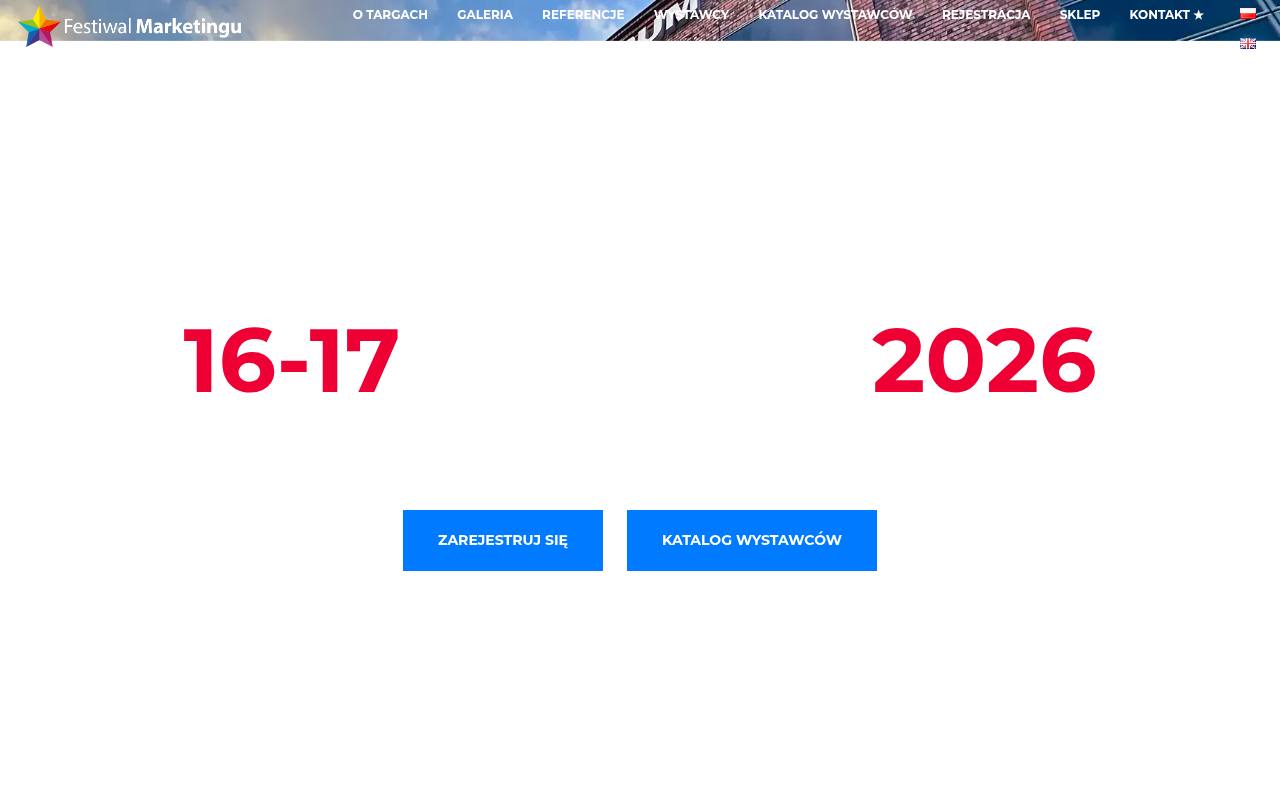 Strona targów Festiwal Marketingu