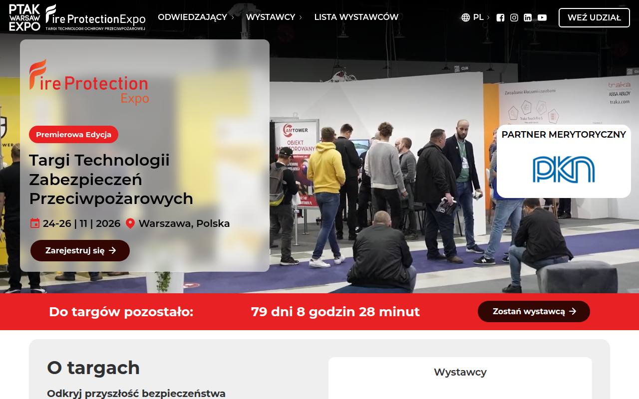 Strona targów FireProtection Expo
