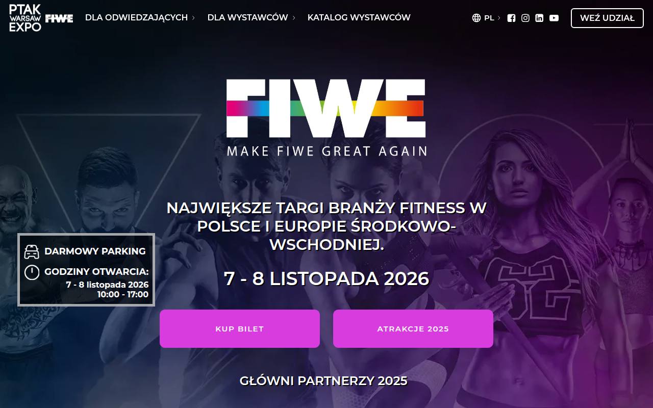 Strona targów FIWE Fitness Trade Show
