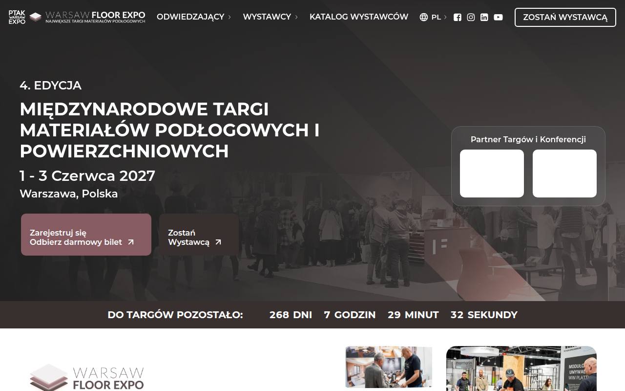 Strona targów Flooring Expo