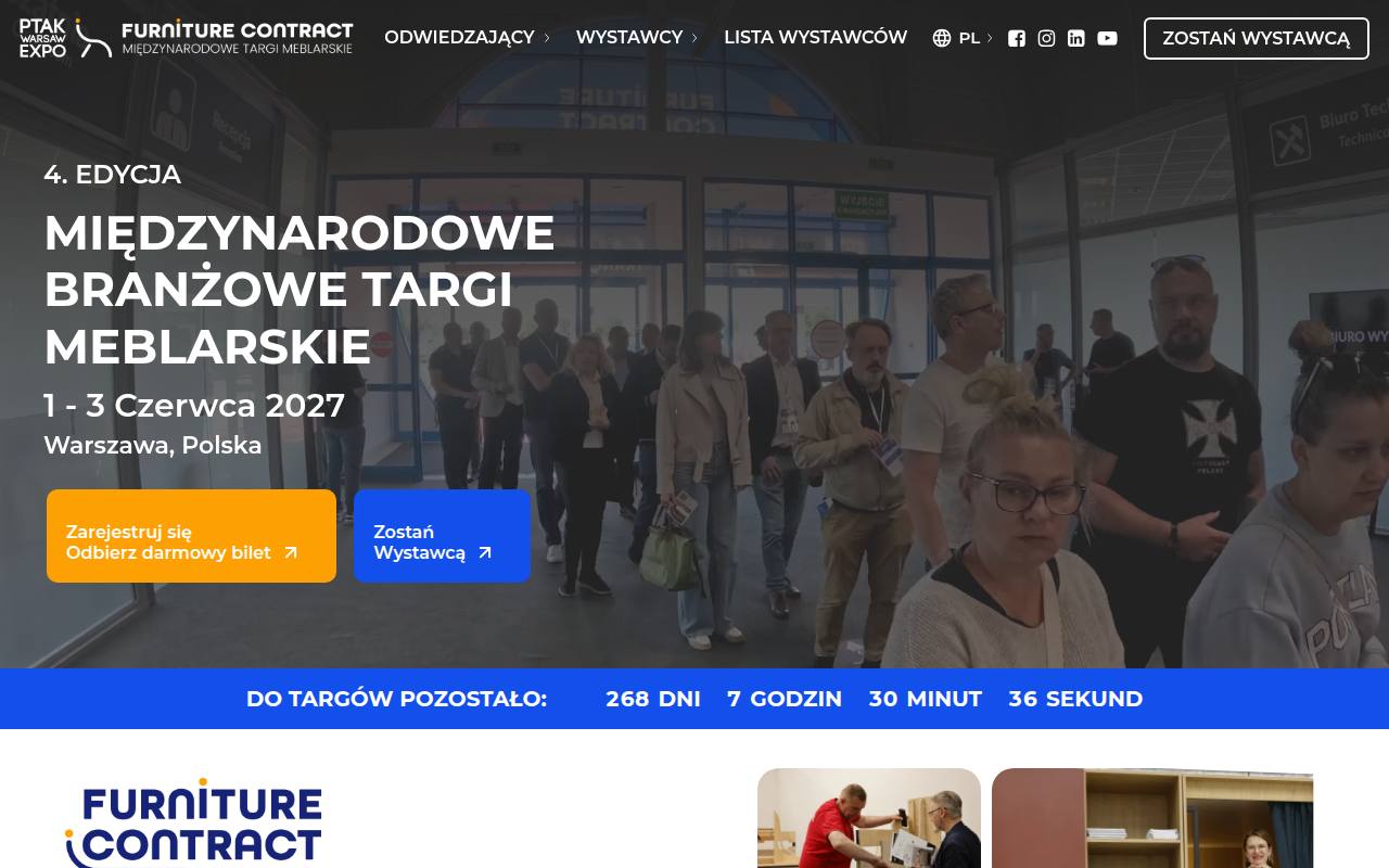 Strona targów Furniture Contract Expo