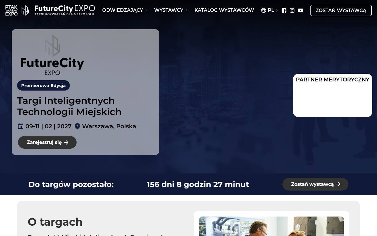 Strona targów FutureCity Expo