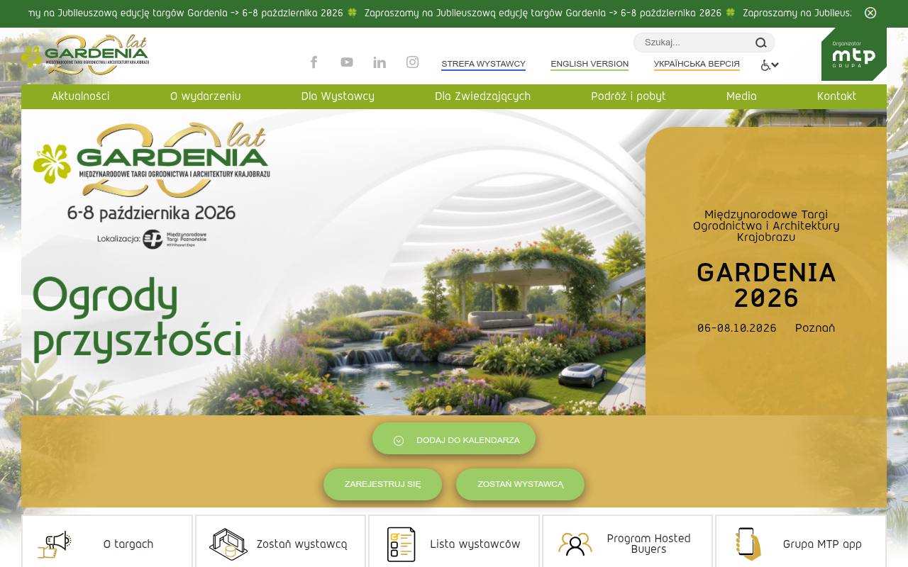 Strona targów GARDENIA