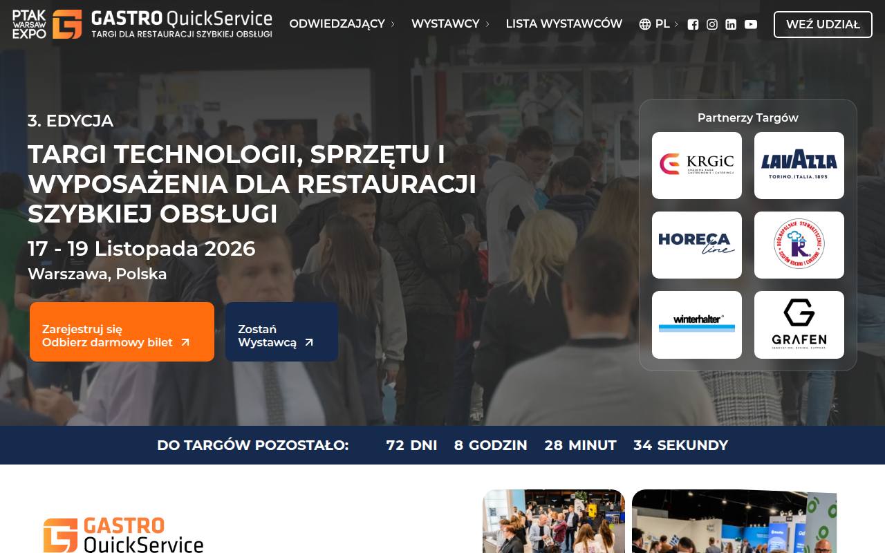 Strona targów Gastro QuickService