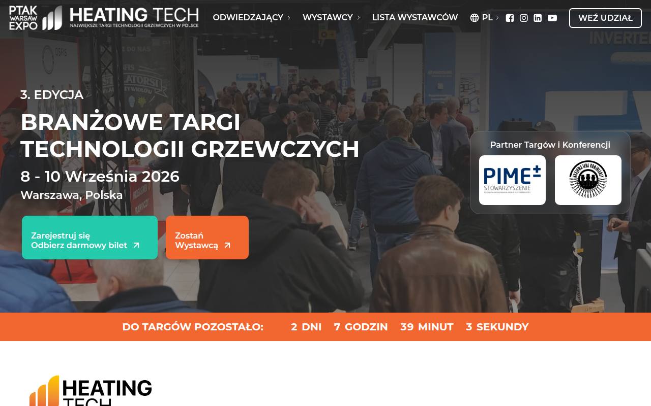 Strona targów Heating Tech