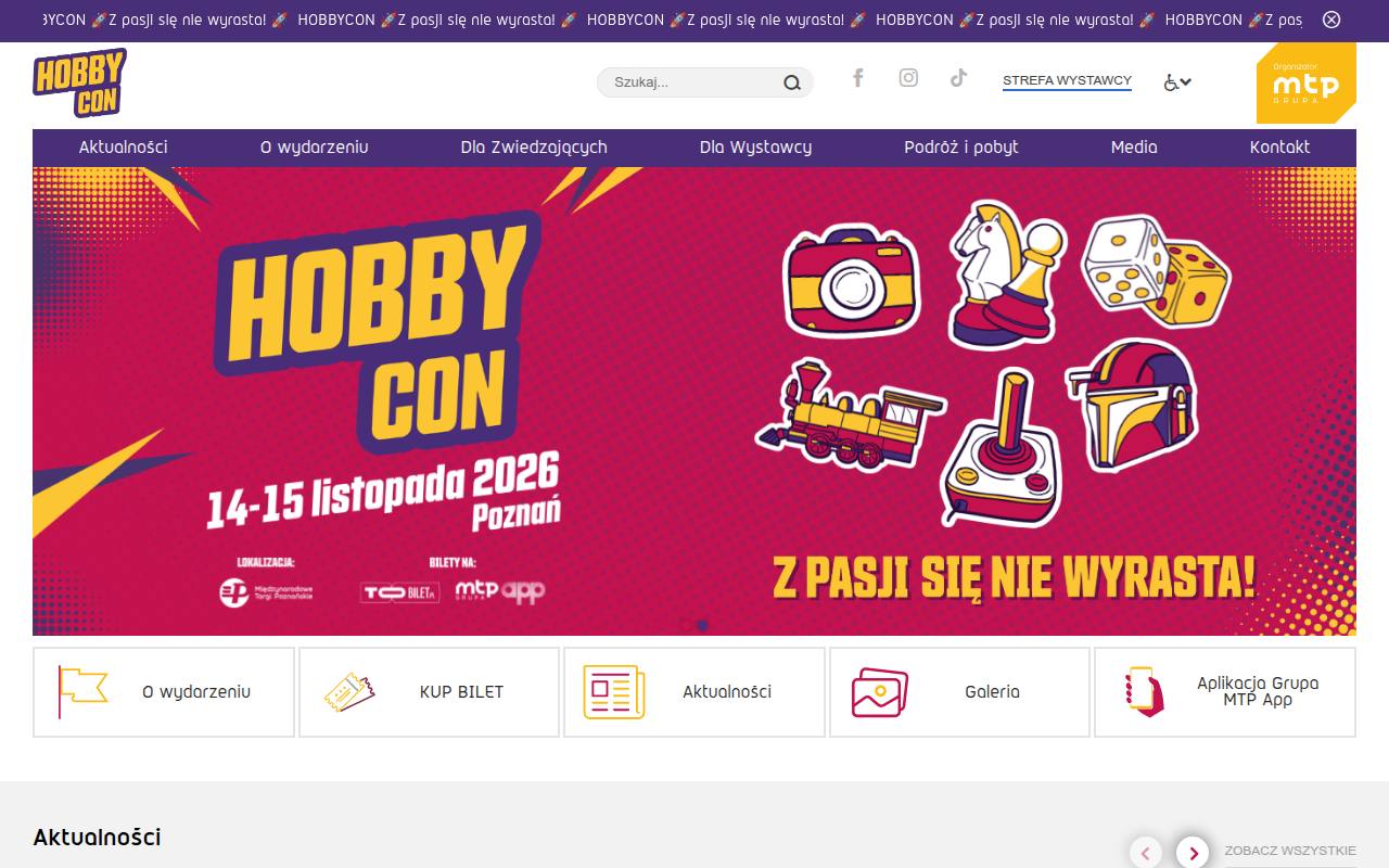 Strona targów HobbyCon