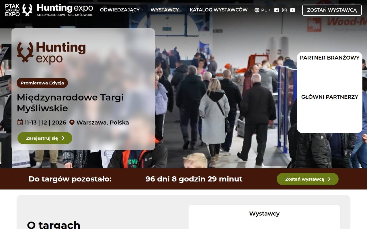 Strona targów Hunting Expo