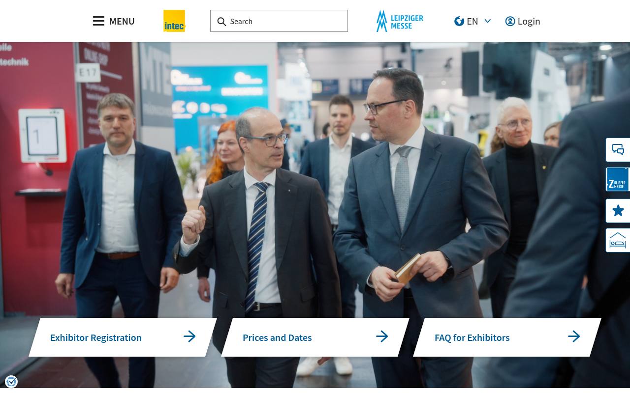 Strona targów Intec
