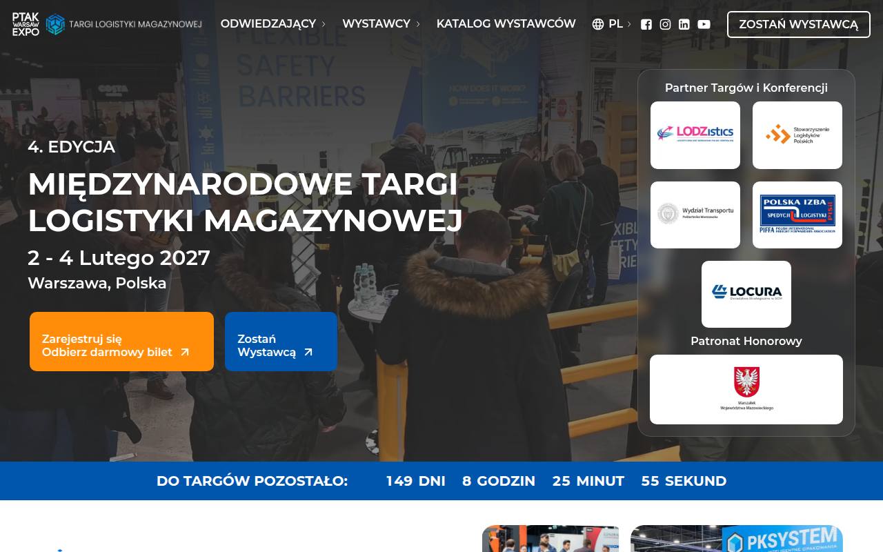Strona targów Intralogistica Poland Expo