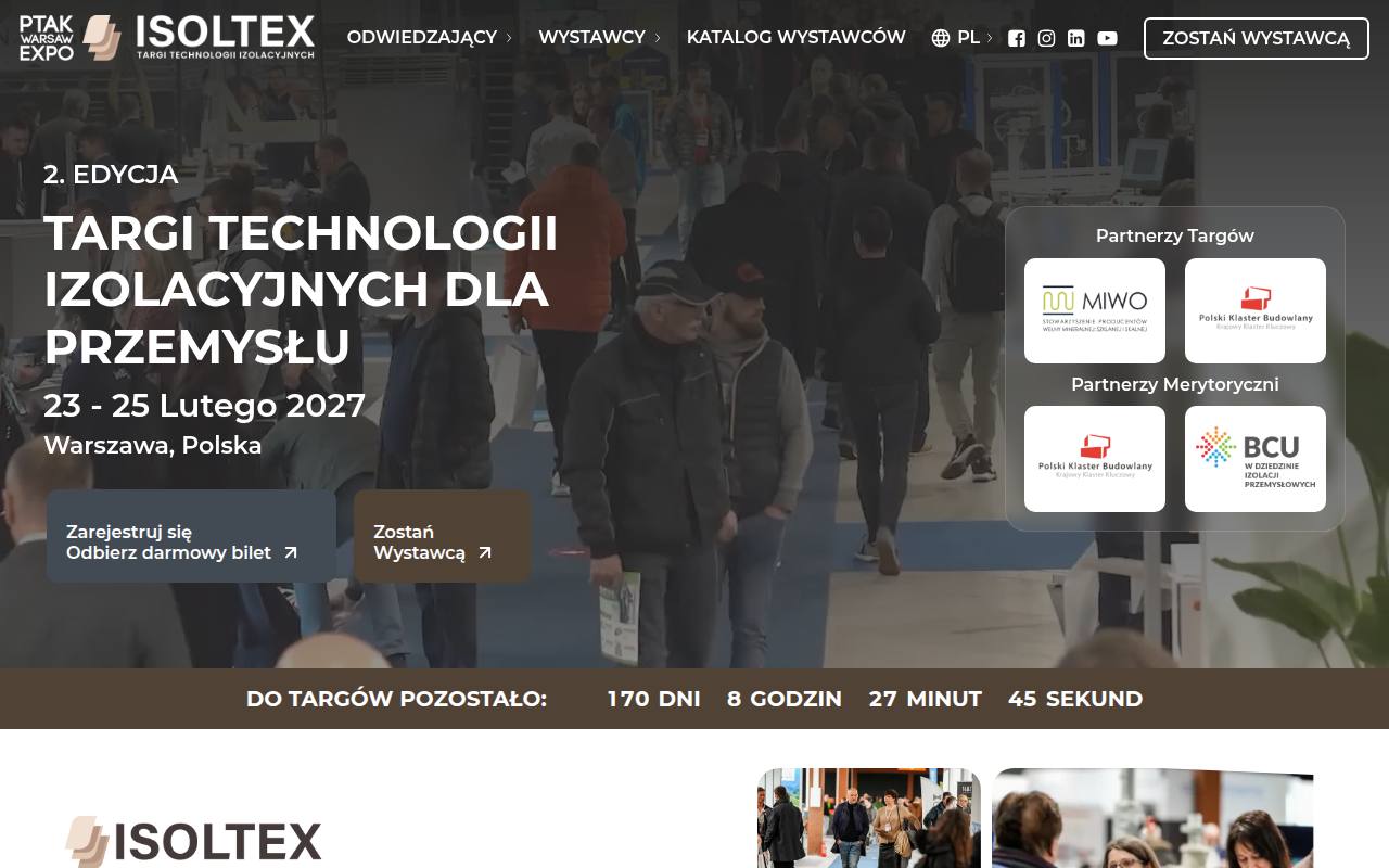 Strona targów ISOLTEX