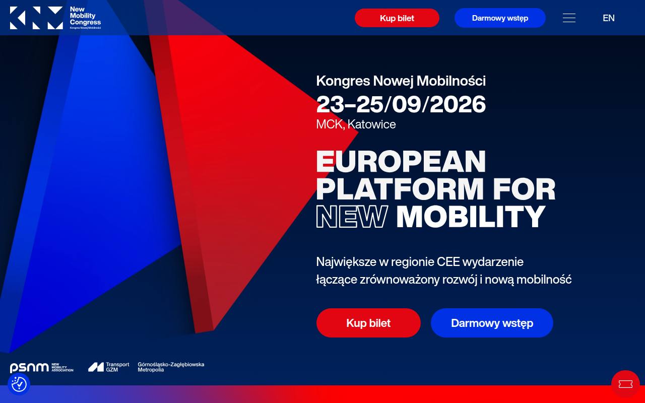 Strona targów Kongres Nowej Mobilności