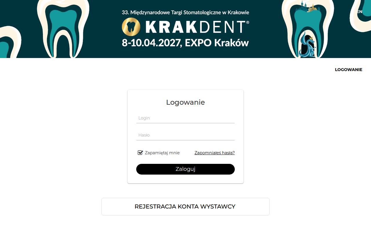 Strona targów KRAKDENT
