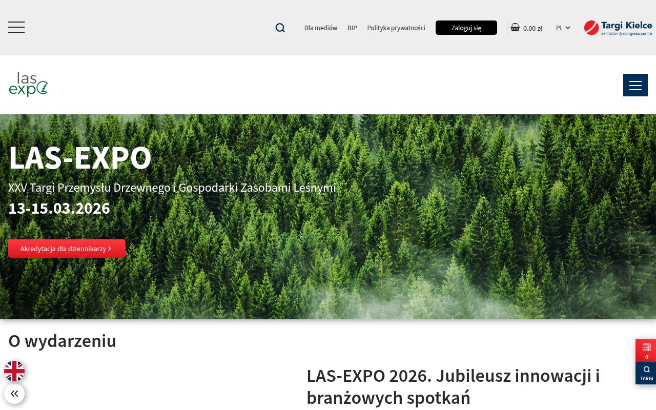 Strona targów LAS-EXPO