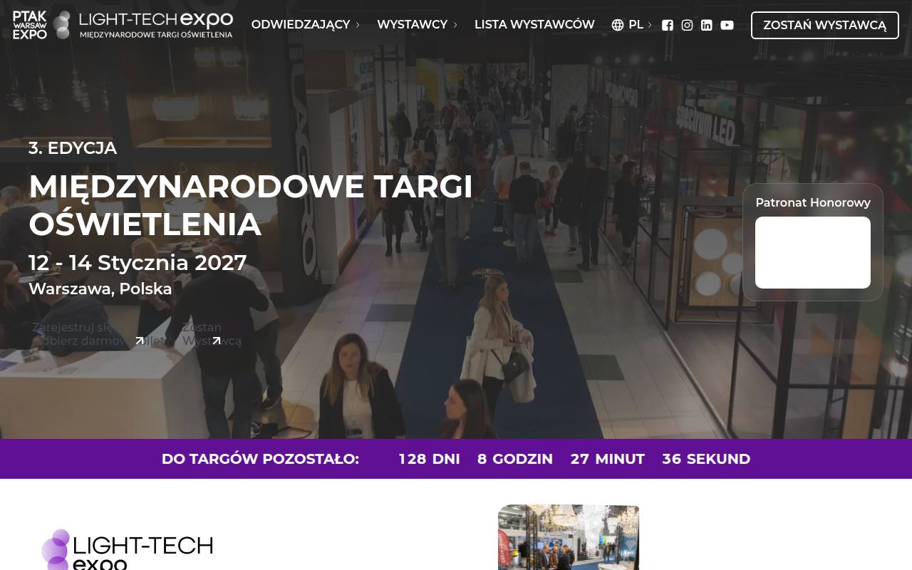 Strona targów Light-Tech Expo