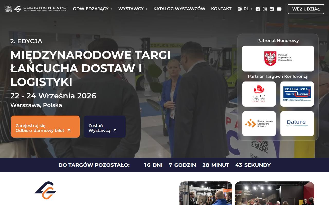 Strona targów LogiChain