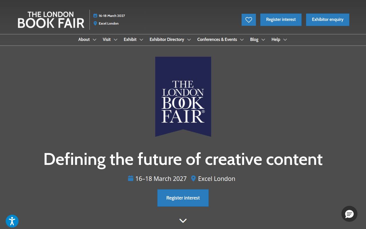 Strona targów London Book Fair