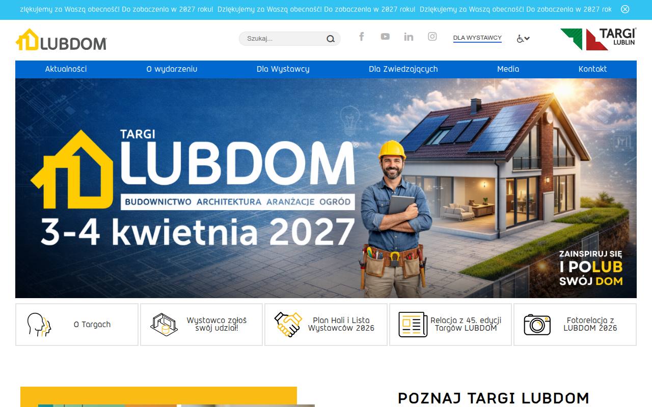 Strona targów LUBDOM