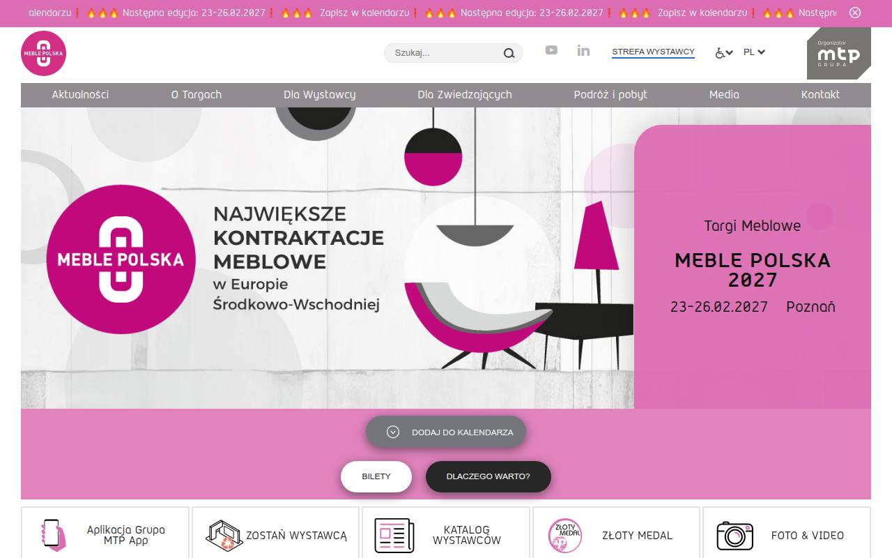 Strona targów MEBLE POLSKA