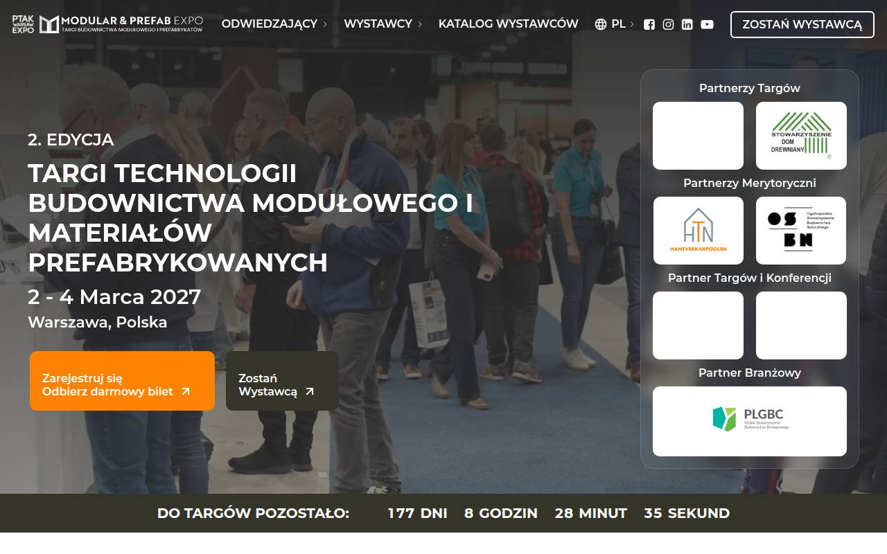 Strona targów Modular Construction Expo