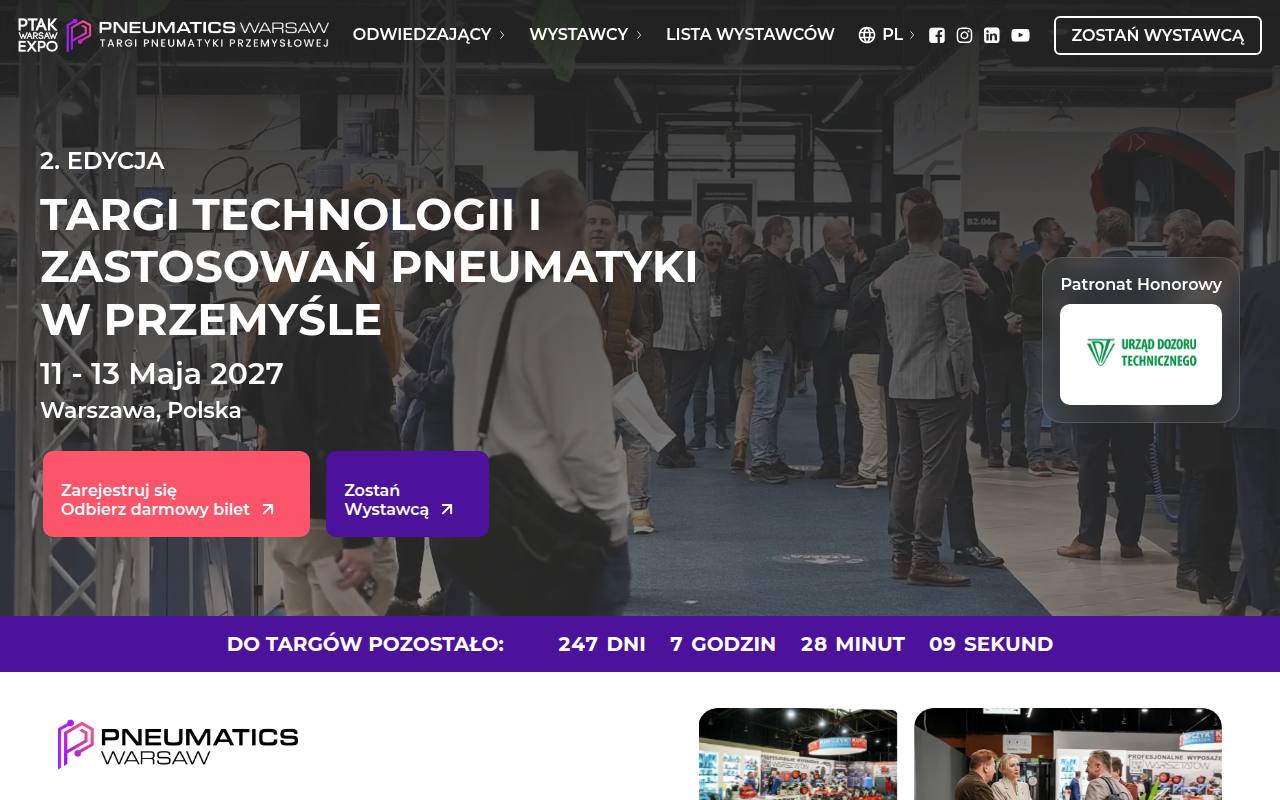 Strona targów Pneumatics Warsaw