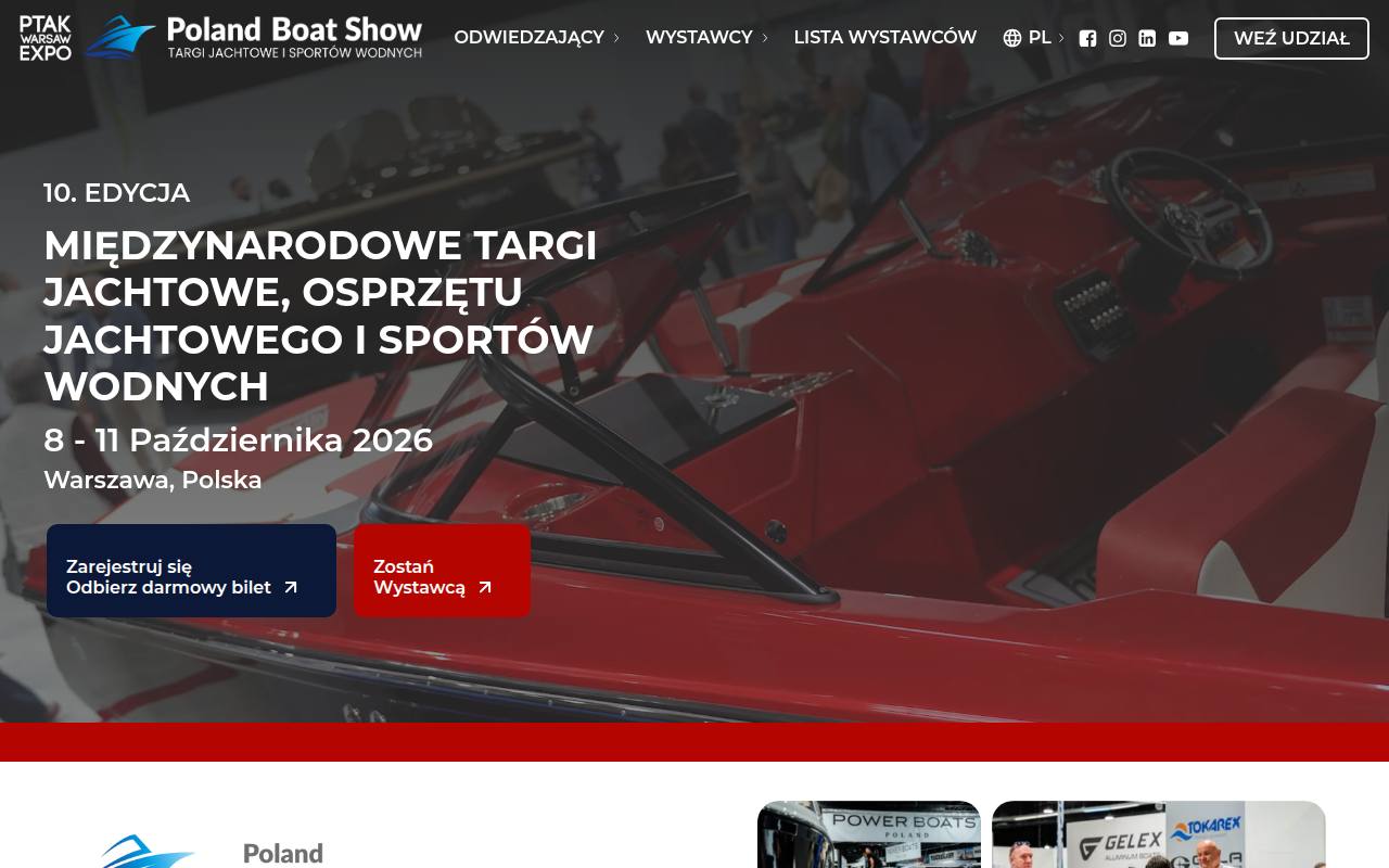 Strona targów Poland Boat Show