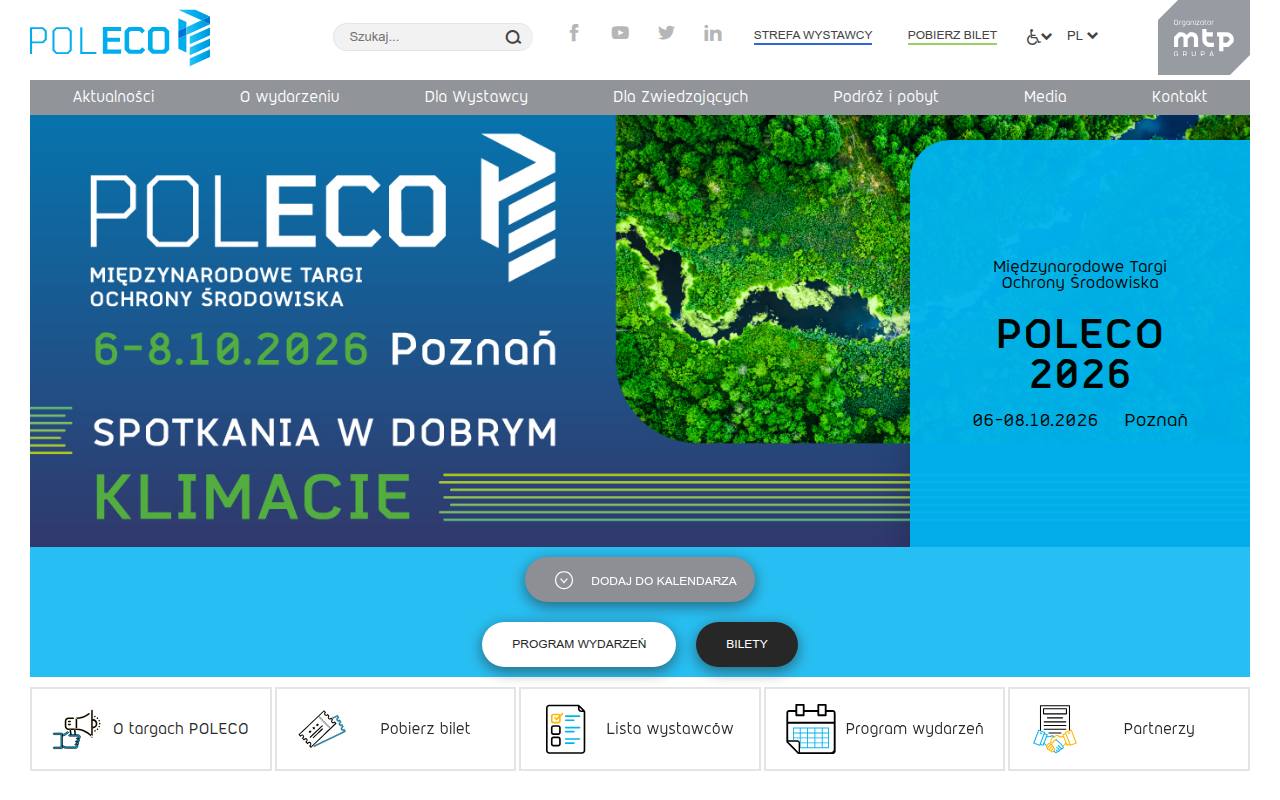 Strona targów POLECO