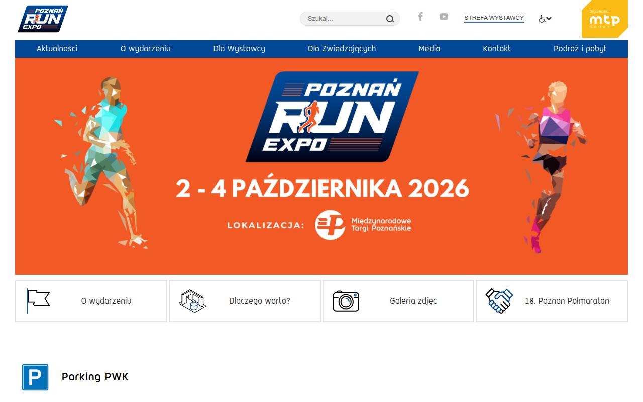Strona targów Poznań Run Expo jesień