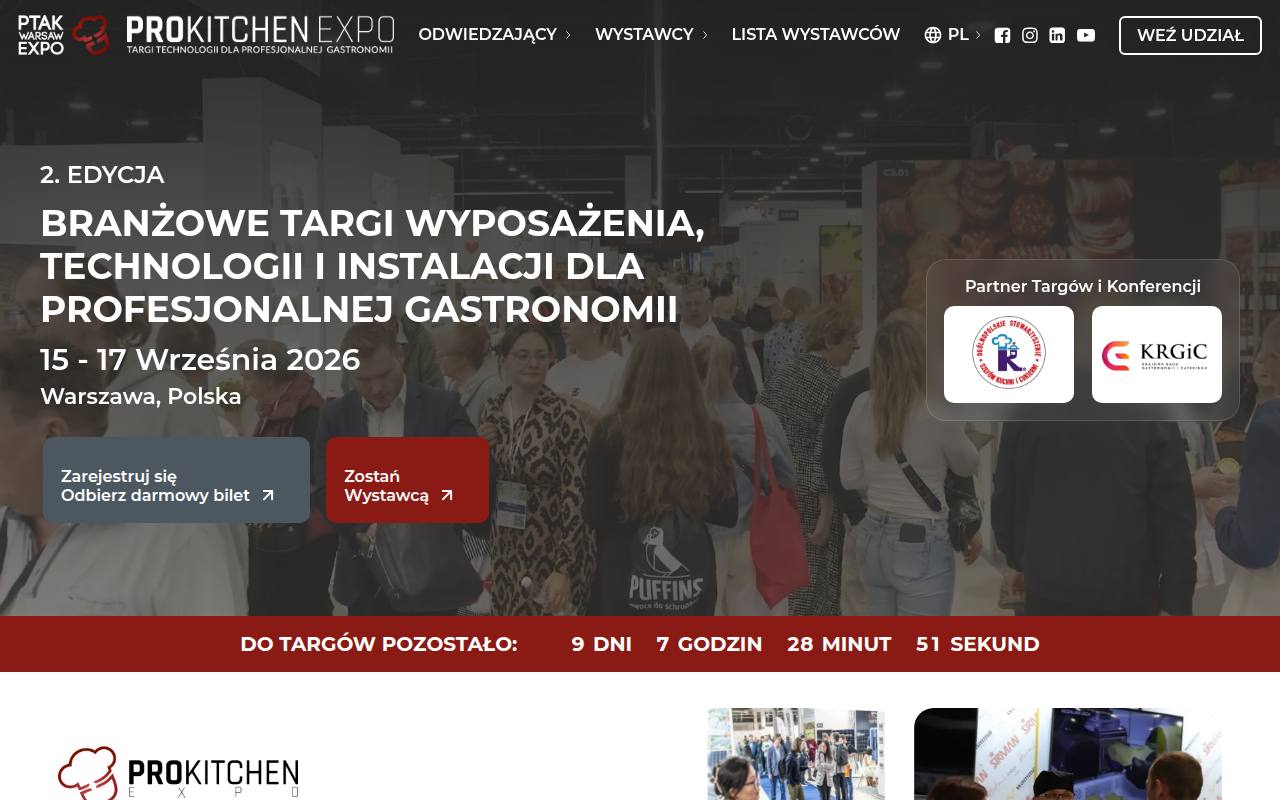 Strona targów ProKitchen Expo