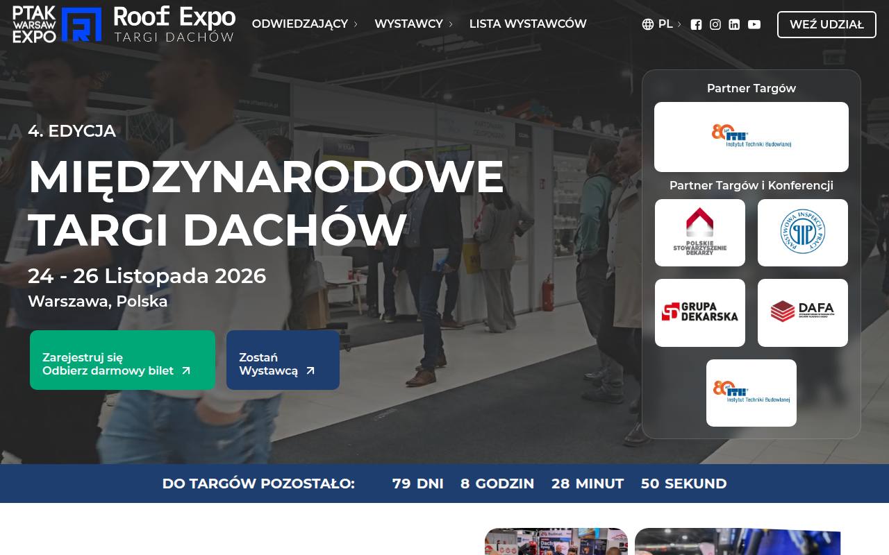 Strona targów Roof Expo