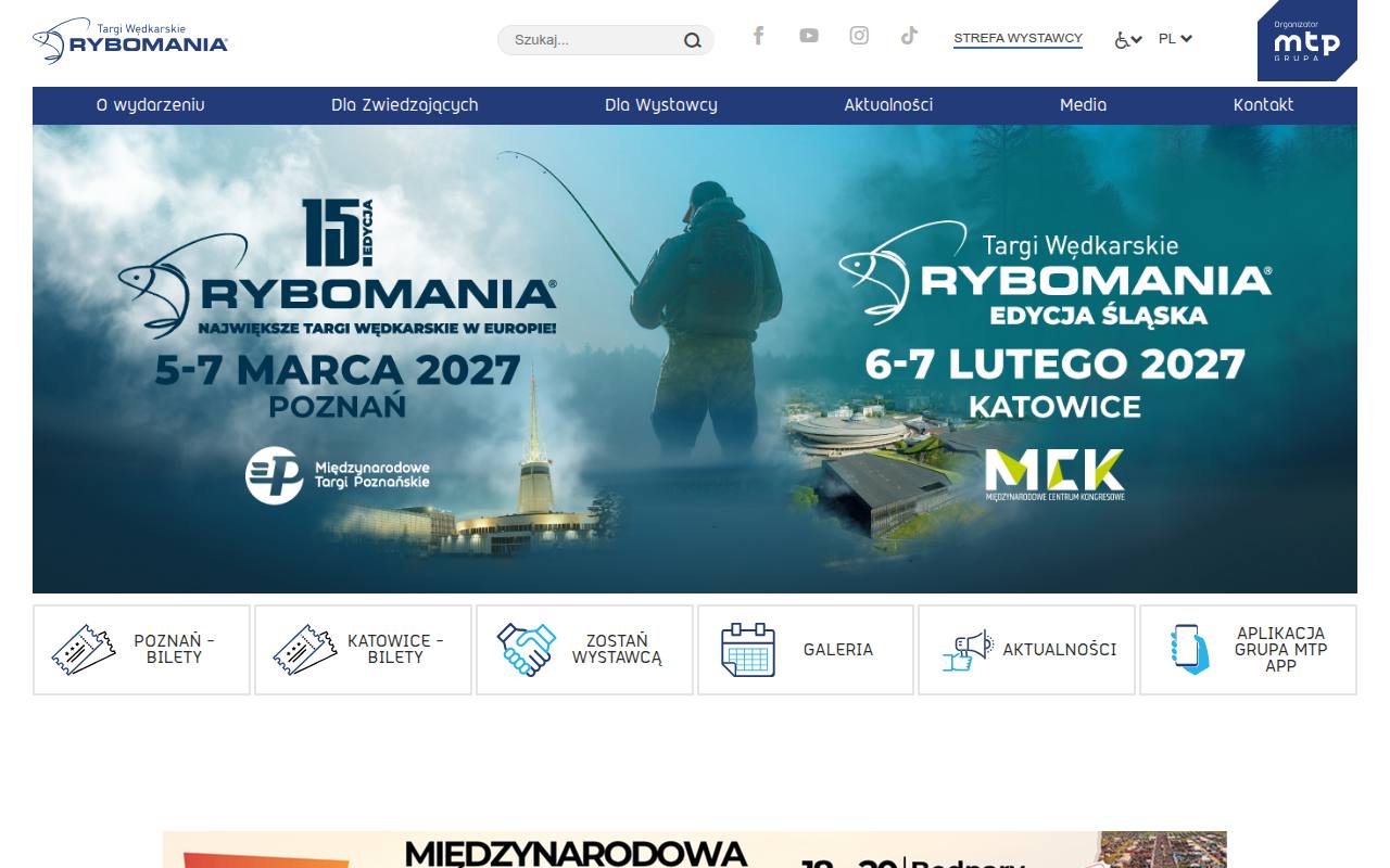 Strona targów RYBOMANIA Poznań
