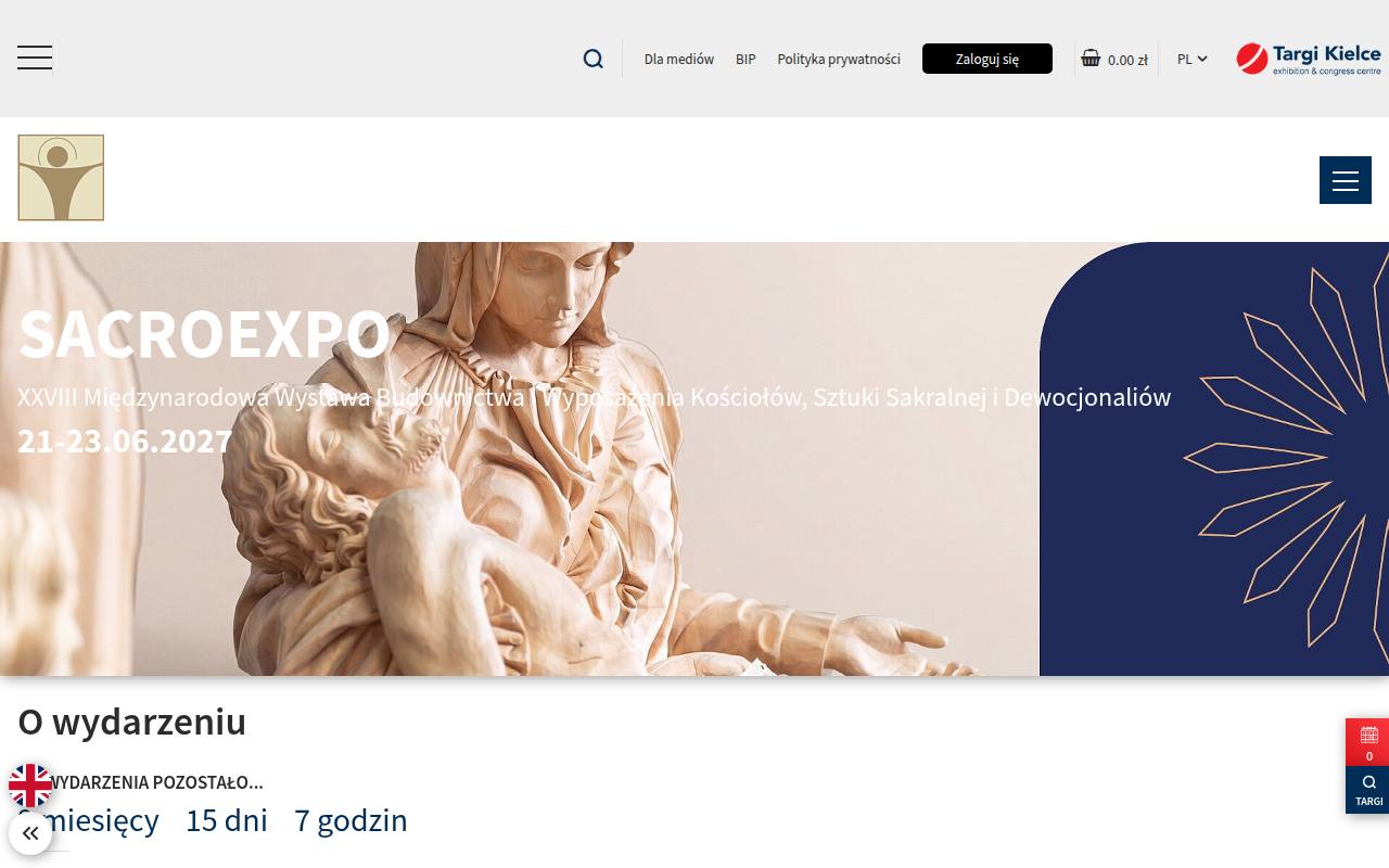 Strona targów SACROEXPO