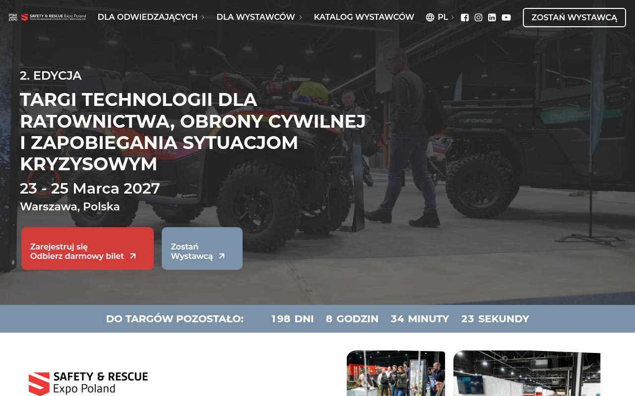 Strona targów Safety & Rescue Expo Poland
