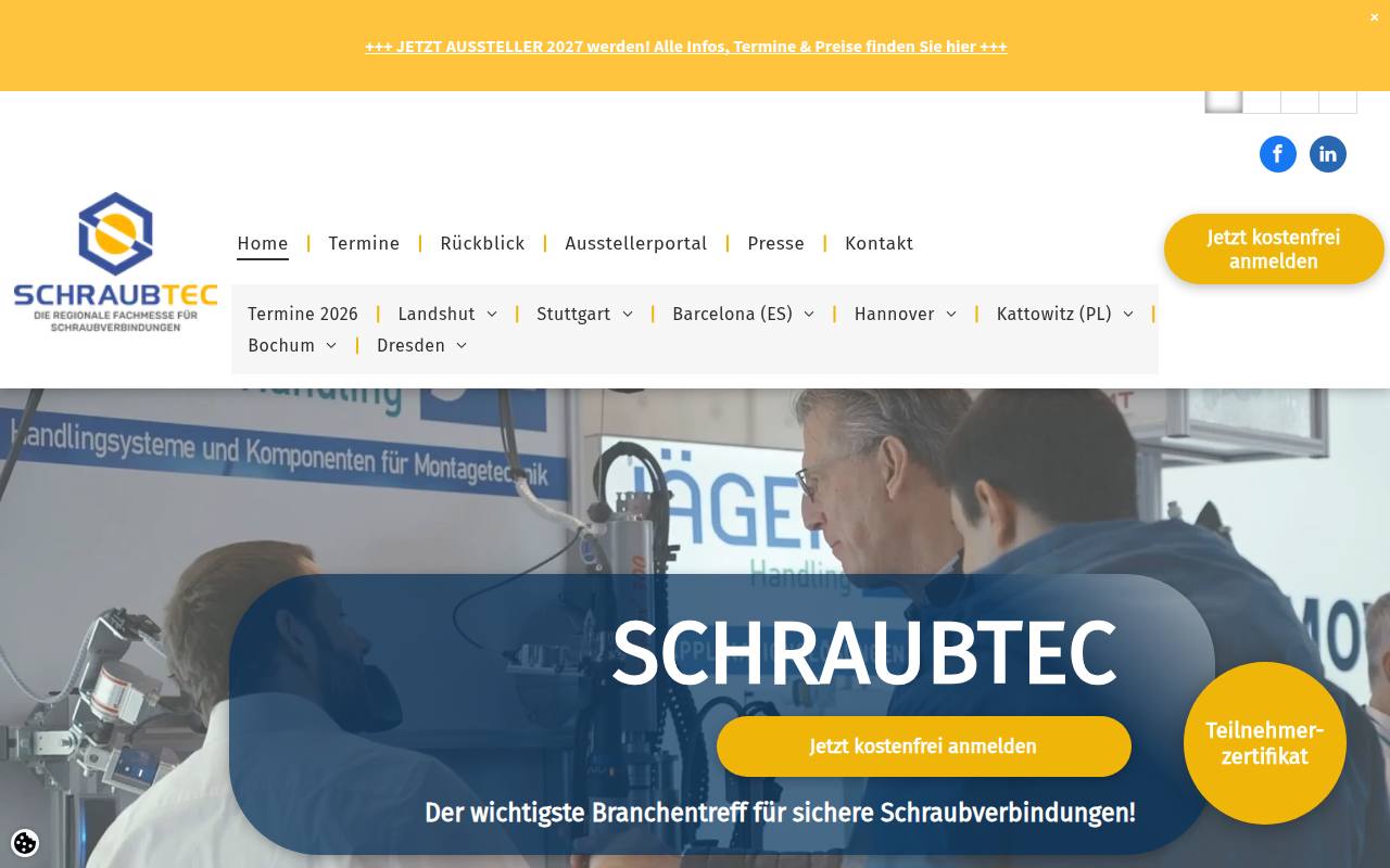 Strona targów SchraubTec Katowice