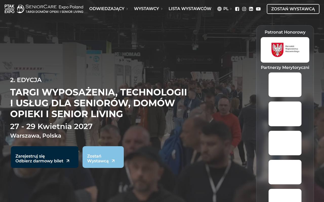 Strona targów Senior Care Expo Poland