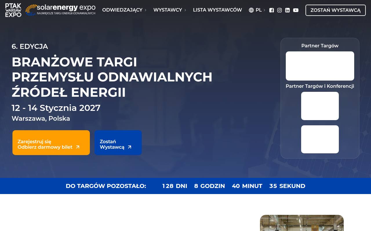 Strona targów Solar Energy Expo