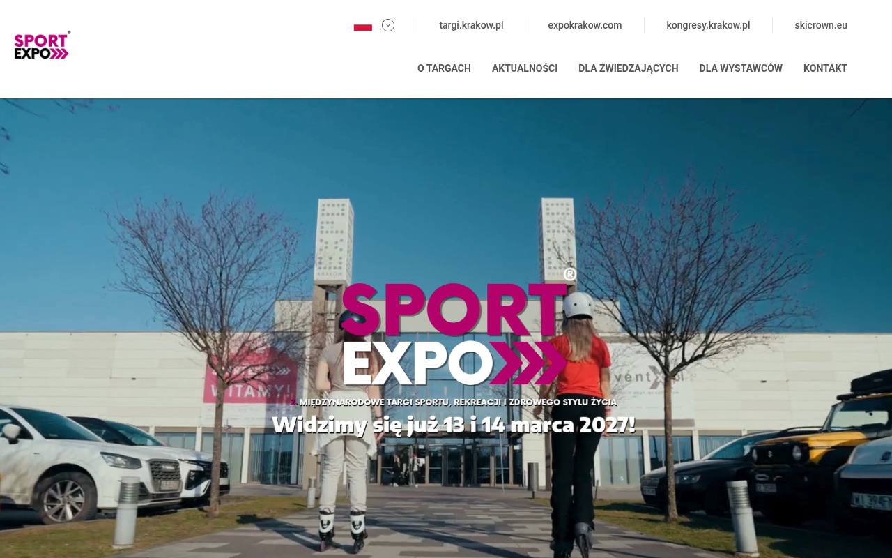 Strona targów Sport Expo (lista marek)