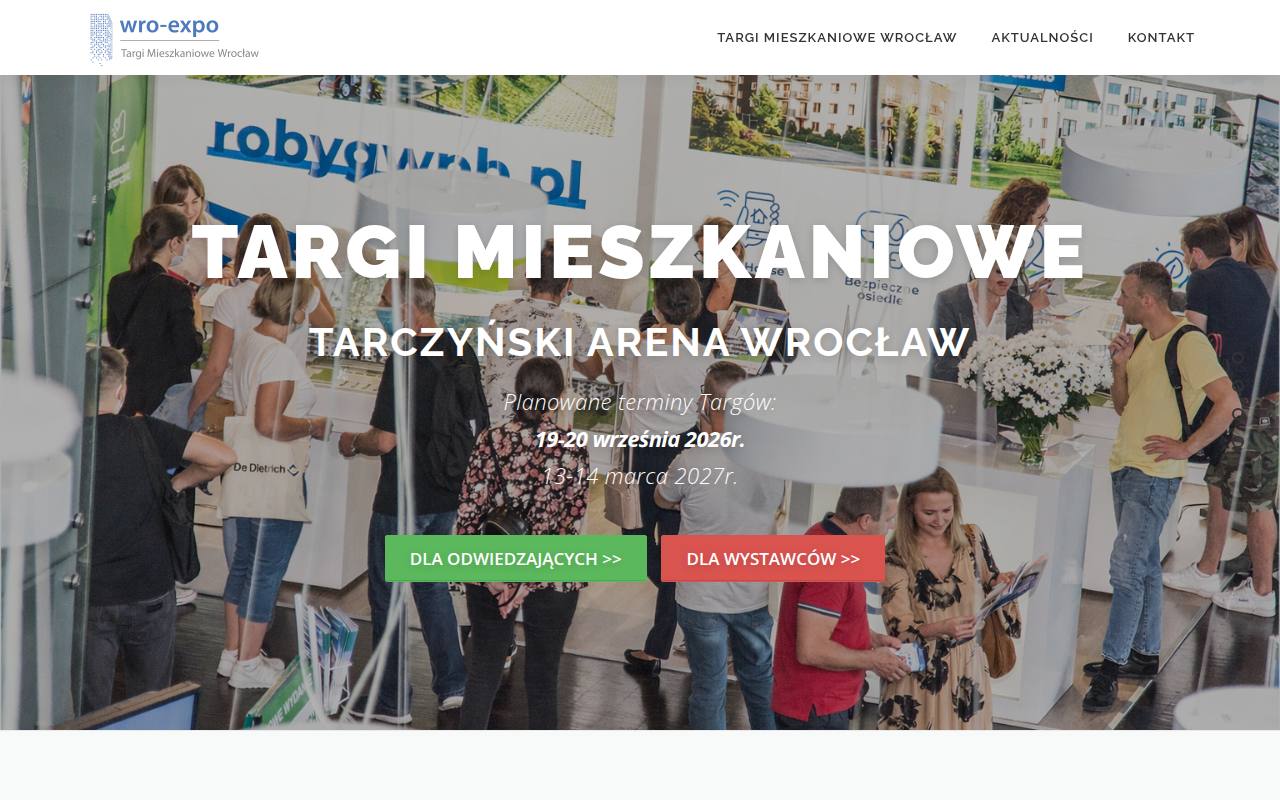 Strona targów Targi Mieszkaniowe Wrocław WRO-EXPO